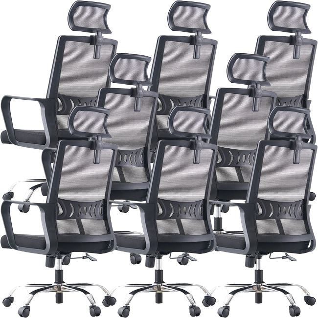 Contemporary Fixed Arms Office Chair Mesh-back Task Chair for Office