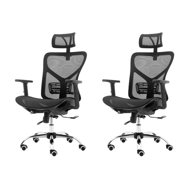 Modern Adjustable Arms Office Chair Mesh-back Task Chair for Office