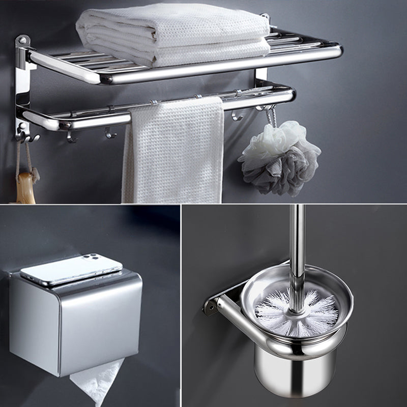 Modern Stainless Steel Bath Shelf Bathroom Accessories Hardware Set