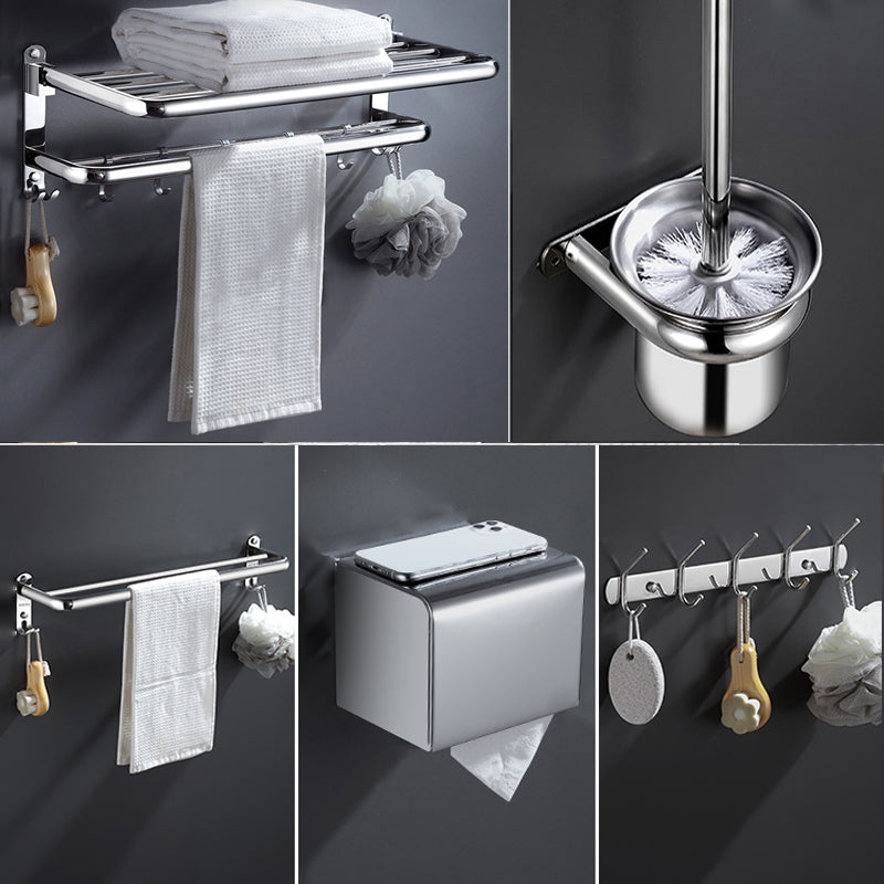 Modern Stainless Steel Bath Shelf Bathroom Accessories Hardware Set