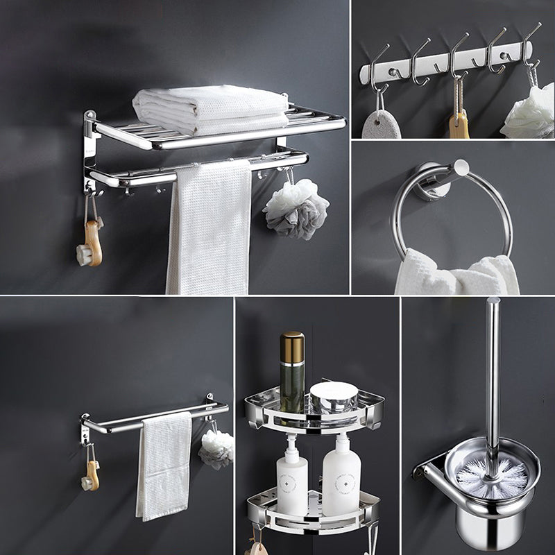 Modern Stainless Steel Bath Shelf Bathroom Accessories Hardware Set