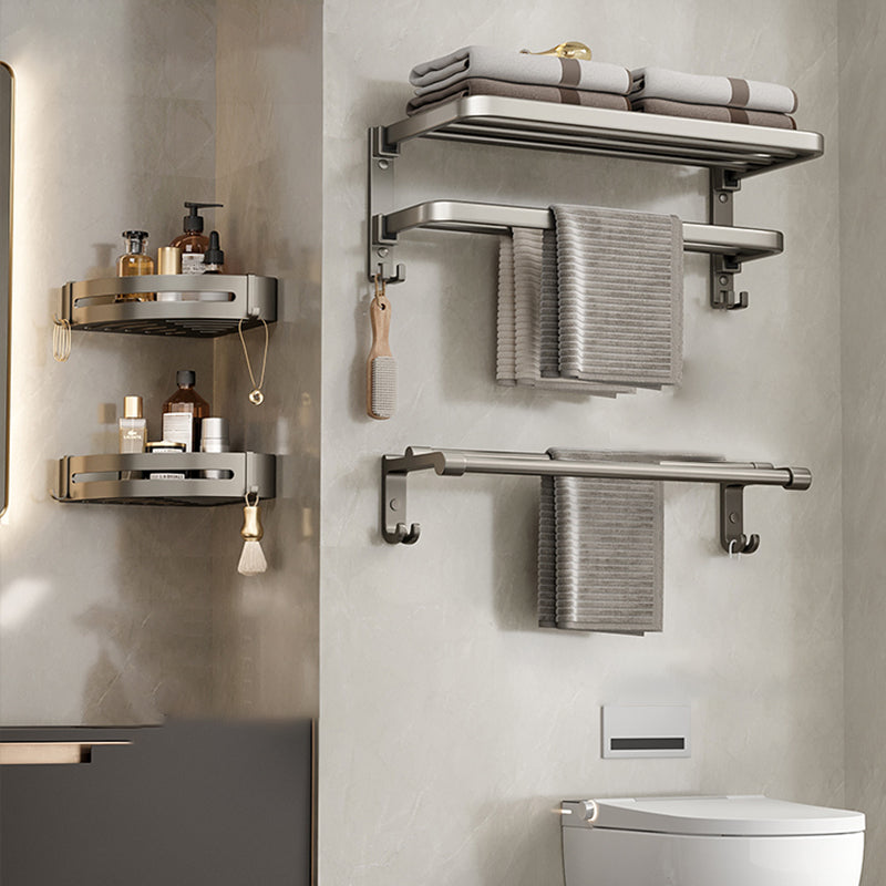 Modern Stainless Steel Bath Shelf Bathroom Accessory Kit Towel Bar Bathroom Set