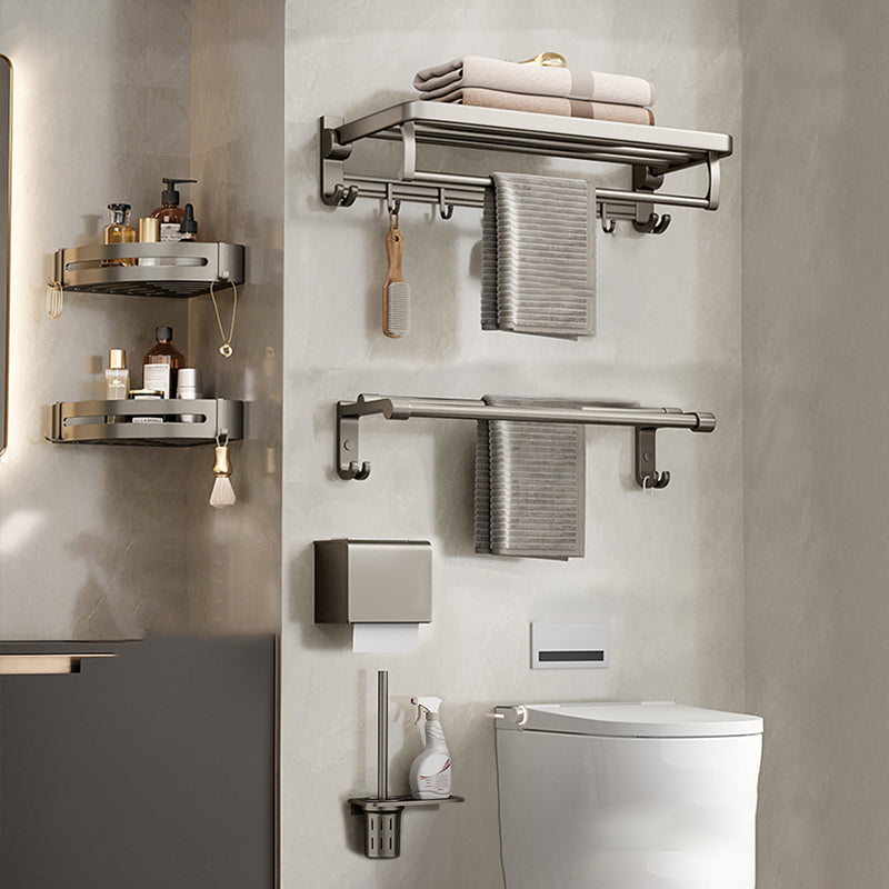 Modern Stainless Steel Bath Shelf Bathroom Accessory Kit Towel Bar Bathroom Set