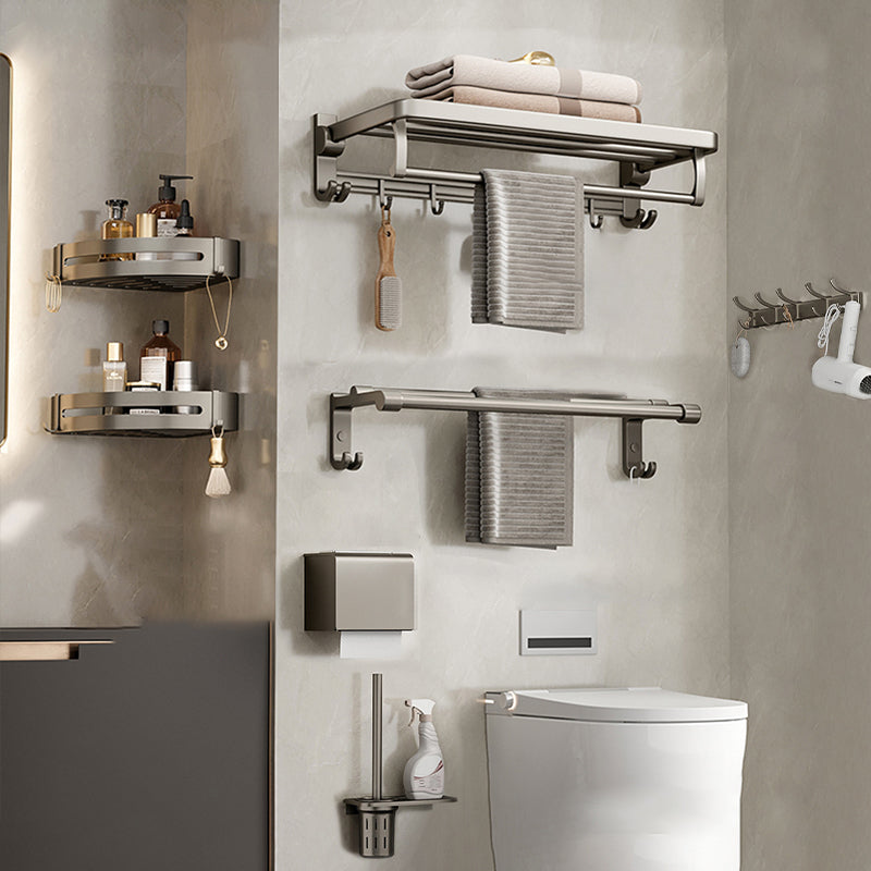 Modern Stainless Steel Bath Shelf Bathroom Accessory Kit Towel Bar Bathroom Set