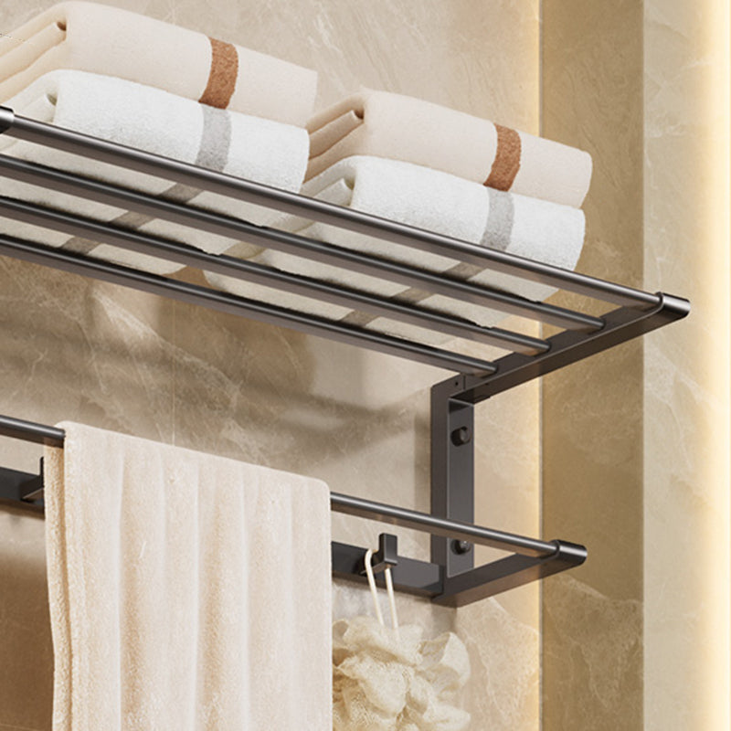 Modern Bathroom Accessory Kit Grey Towel Bar Bath Shelf Bathroom Hardware