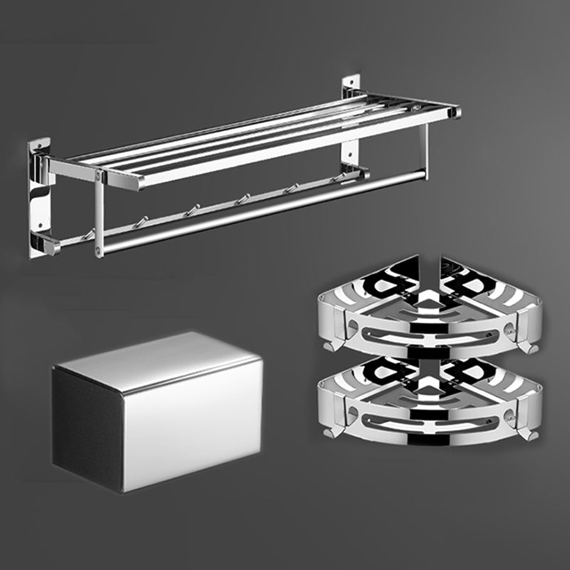 Modern Bathroom Set Stainless Steel Bath Shelf Paper Holder Bathroom Accessory Kit