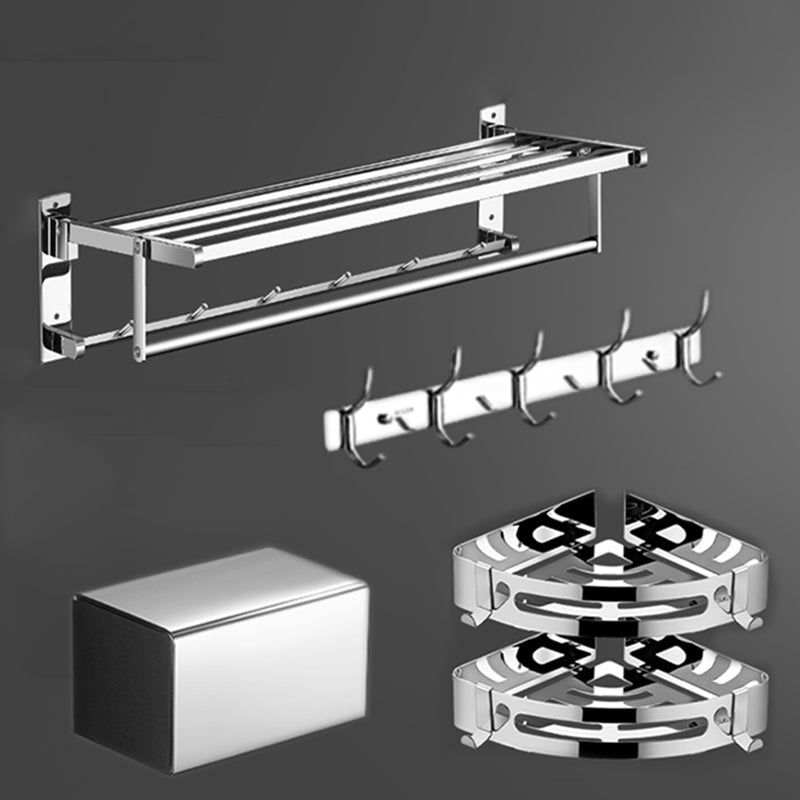 Modern Bathroom Set Stainless Steel Bath Shelf Paper Holder Bathroom Accessory Kit