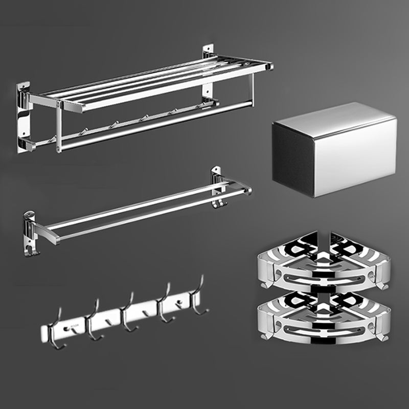 Modern Bathroom Set Stainless Steel Bath Shelf Paper Holder Bathroom Accessory Kit