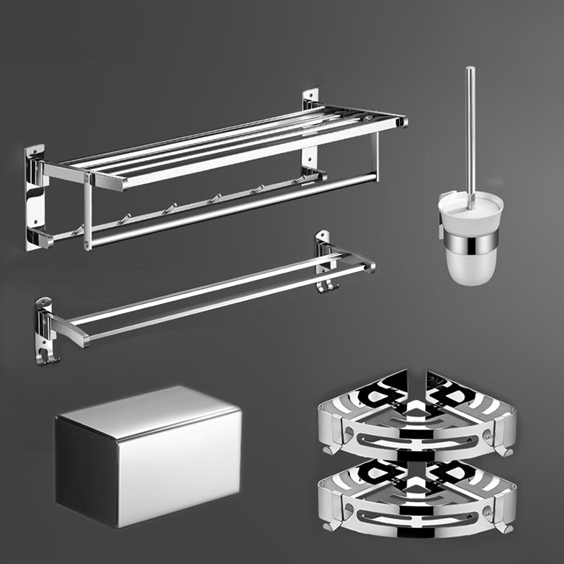 Modern Bathroom Set Stainless Steel Bath Shelf Paper Holder Bathroom Accessory Kit