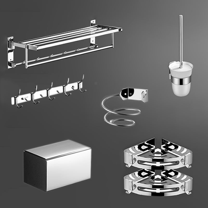 Modern Bathroom Set Stainless Steel Bath Shelf Paper Holder Bathroom Accessory Kit