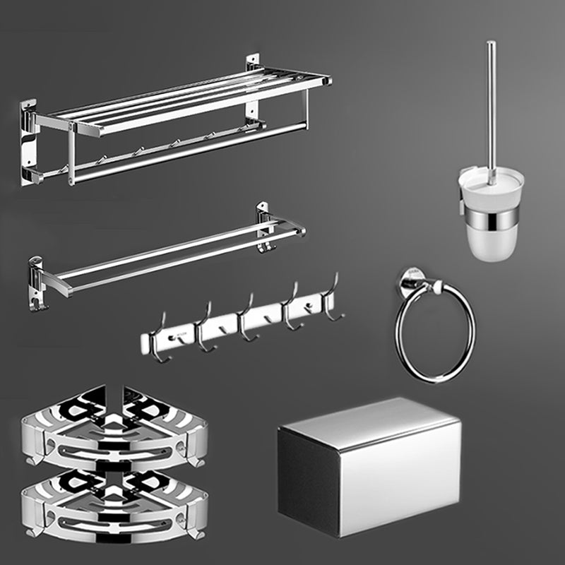 Modern Bathroom Set Stainless Steel Bath Shelf Paper Holder Bathroom Accessory Kit