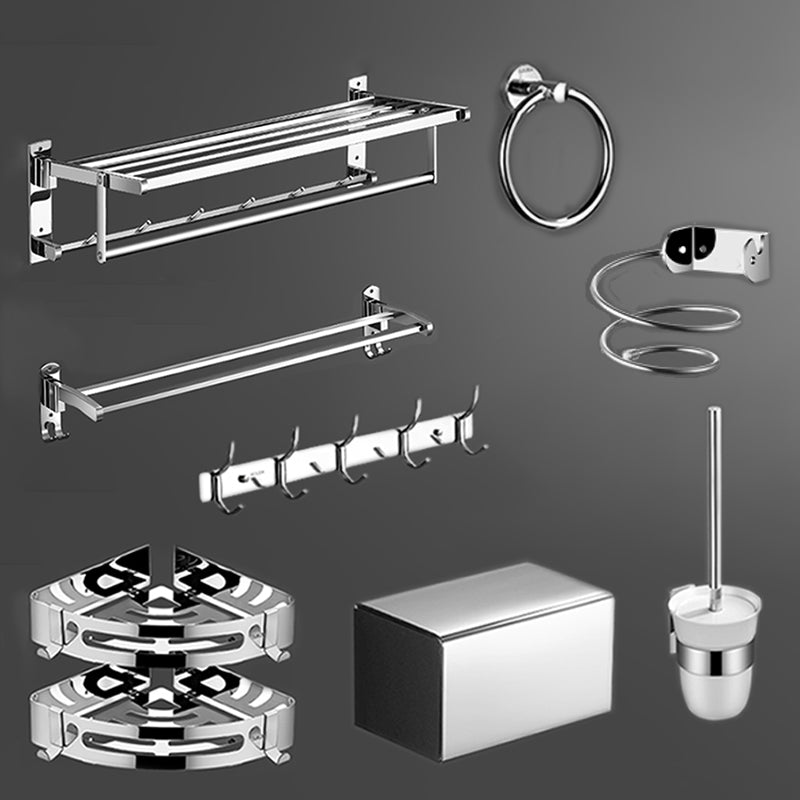 Modern Bathroom Set Stainless Steel Bath Shelf Paper Holder Bathroom Accessory Kit