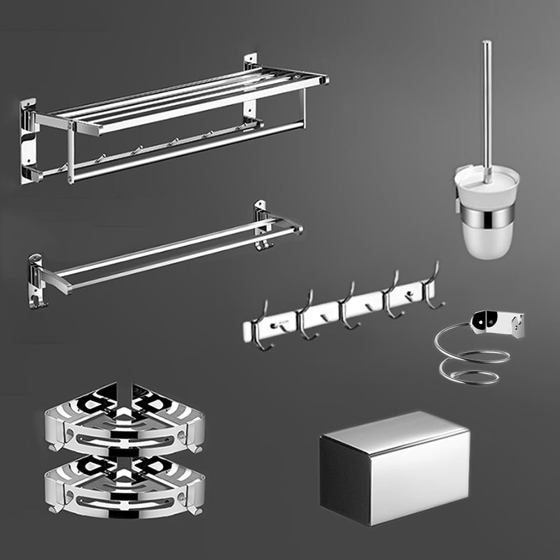 Modern Bathroom Set Stainless Steel Bath Shelf Paper Holder Bathroom Accessory Kit