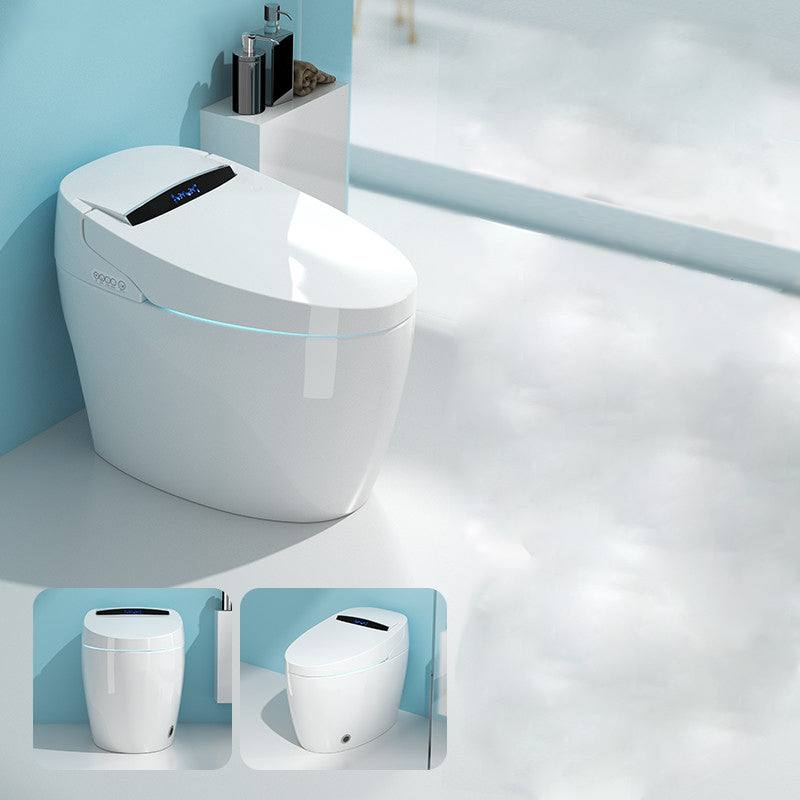 Heated Seat White Toilet With Bidet And Seat Deodorizing Bidet