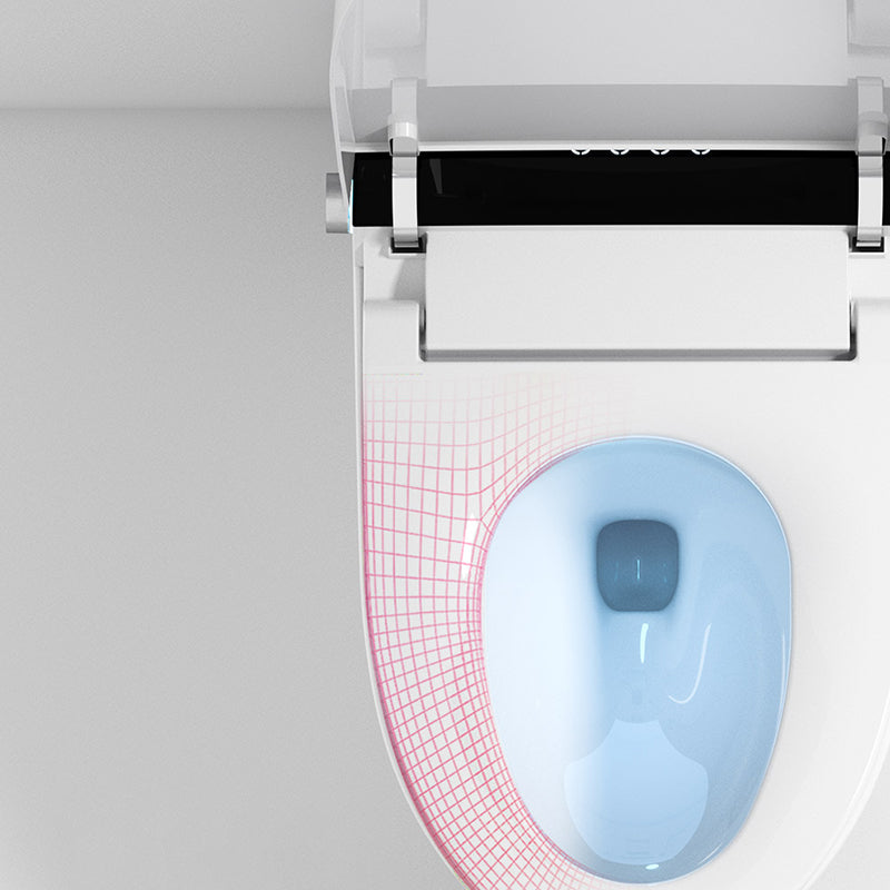 Heated Seat White Toilet With Bidet And Seat Deodorizing Bidet