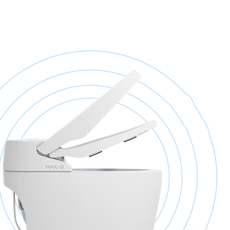 Heated Seat White Toilet With Bidet And Seat Deodorizing Bidet