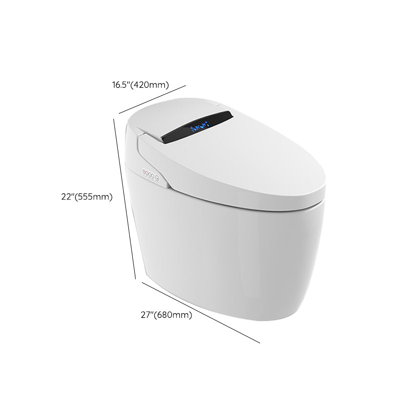 Heated Seat White Toilet With Bidet And Seat Deodorizing Bidet