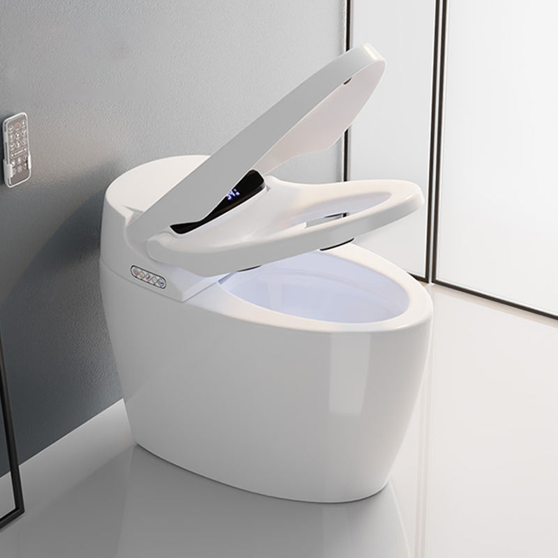 White Heated Seat Bidet Floor Standing Bidet Smart Toilet with Quiet-Close