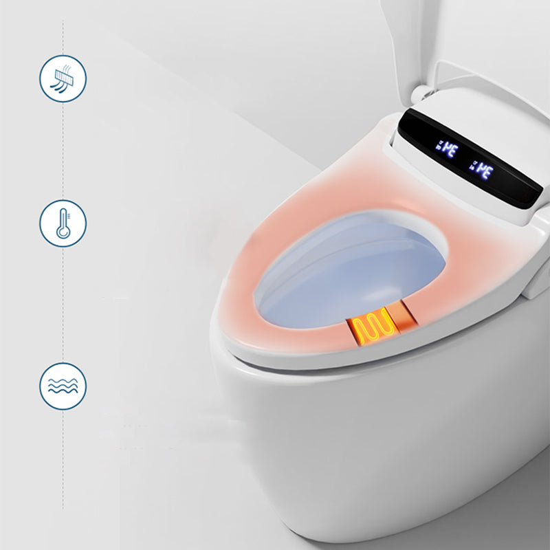 White Heated Seat Bidet Floor Standing Bidet Smart Toilet with Quiet-Close