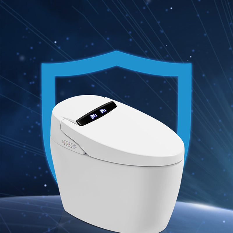 White Heated Seat Bidet Floor Standing Bidet Smart Toilet with Quiet-Close