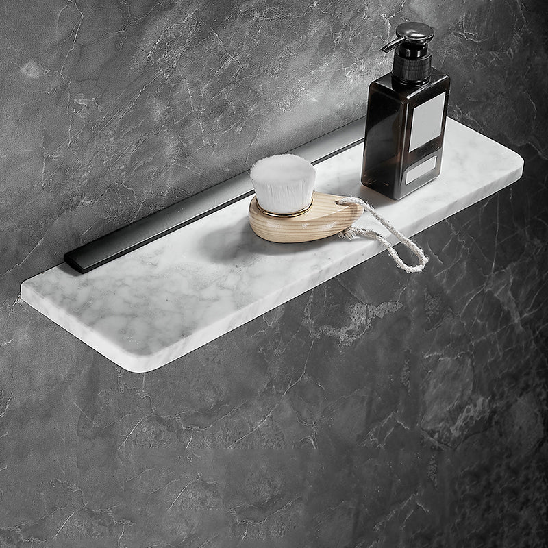 Metal & Marble Bathroom Hardware Set as Individual or as a Set in Black