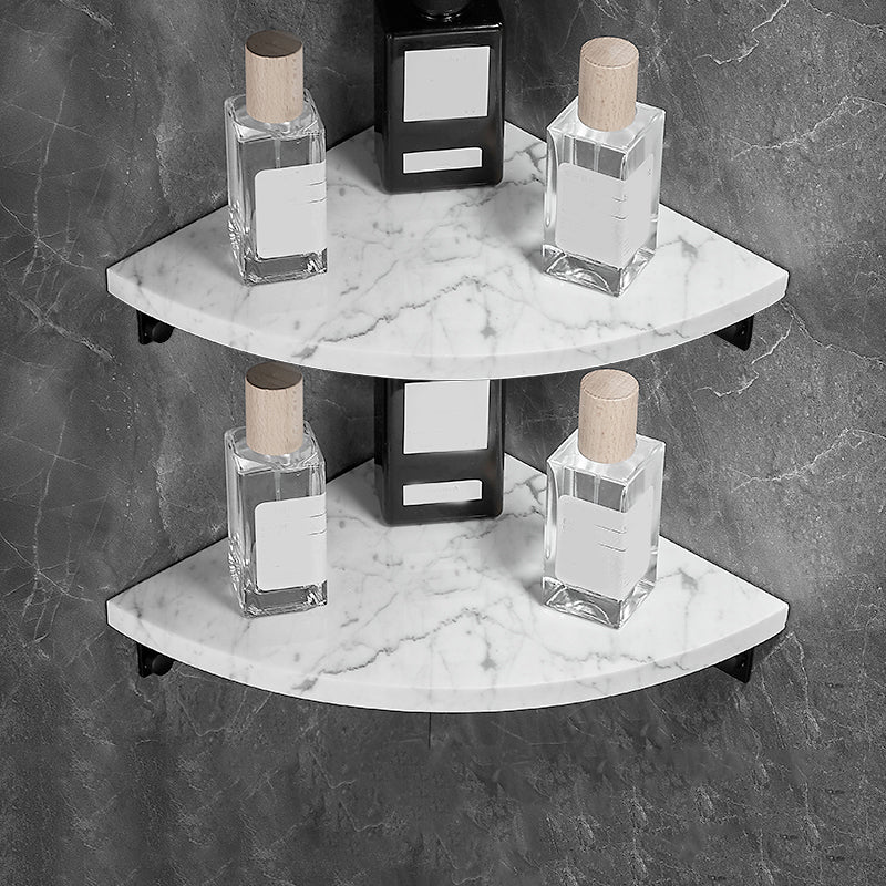 Metal & Marble Bathroom Hardware Set as Individual or as a Set in Black