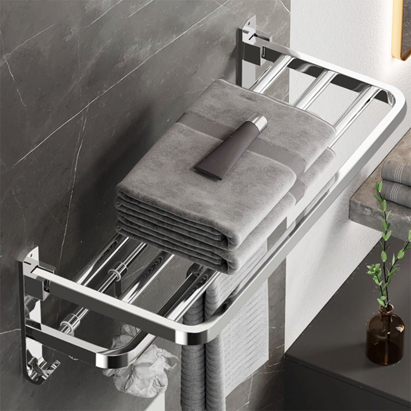 Modern Polished Chrome Bathroom Accessory Set in Stainless Steel