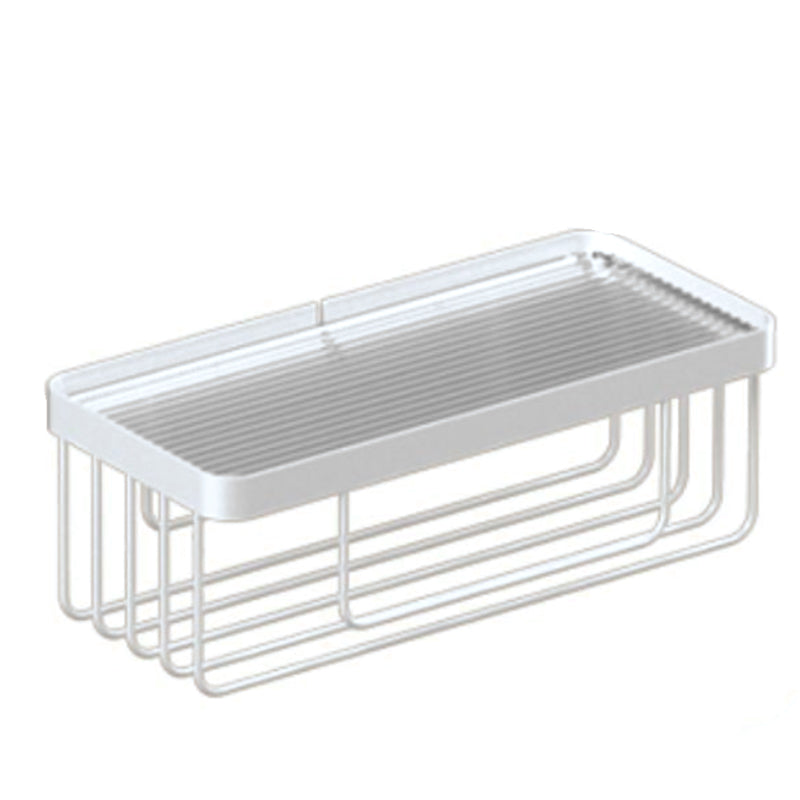 White Metal & Acrylic Bathroom Accessory as Individual or as a Set with Bath Shelf