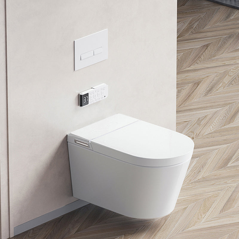 Contemporary Elongated Wall Hung Toilet Set with Heated Seat