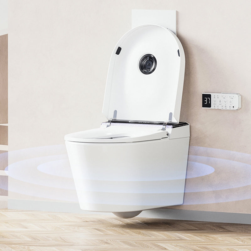 Contemporary Elongated Wall Hung Toilet Set with Heated Seat