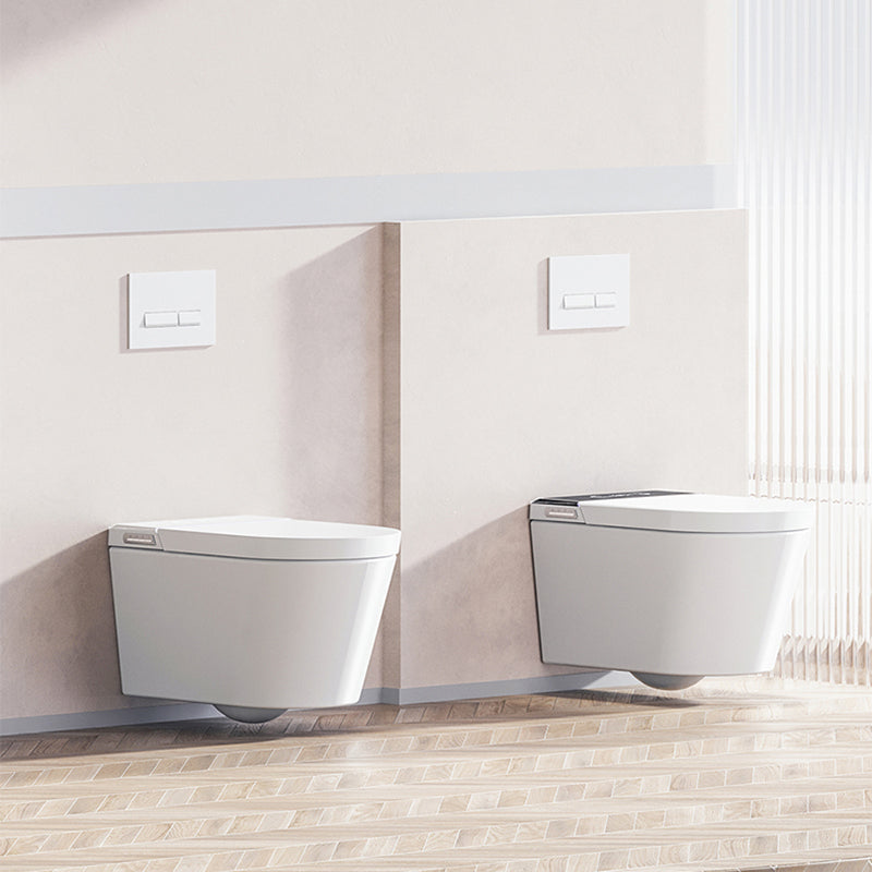 Contemporary Elongated Wall Hung Toilet Set with Heated Seat