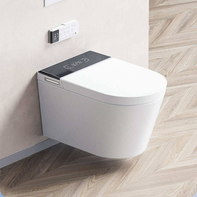 Contemporary Elongated Wall Hung Toilet Set with Heated Seat