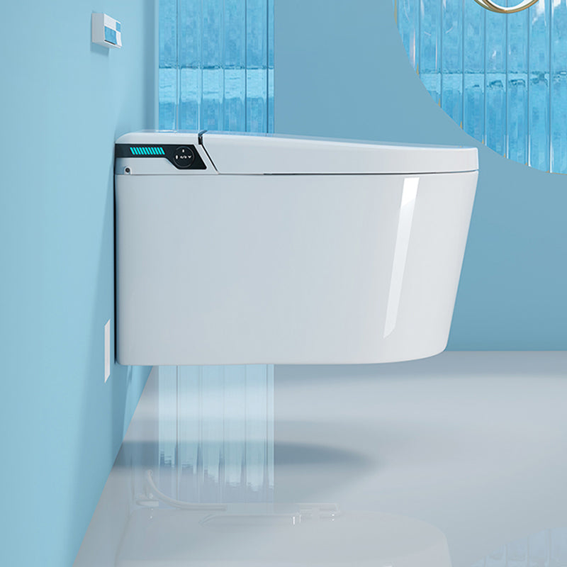 Temperature Control Wall Hung Toilet Ceramic Foot Sensor Bidet