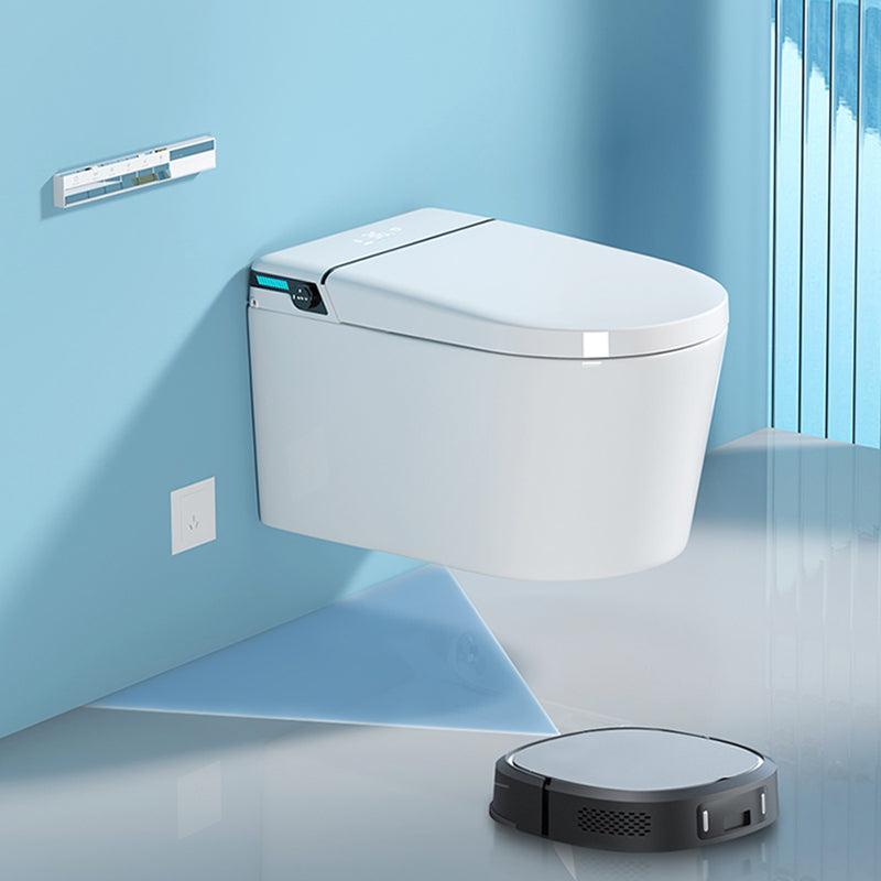 Temperature Control Wall Hung Toilet Ceramic Foot Sensor Bidet