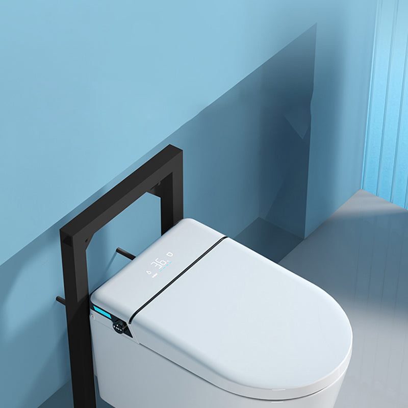 Temperature Control Wall Hung Toilet Ceramic Foot Sensor Bidet