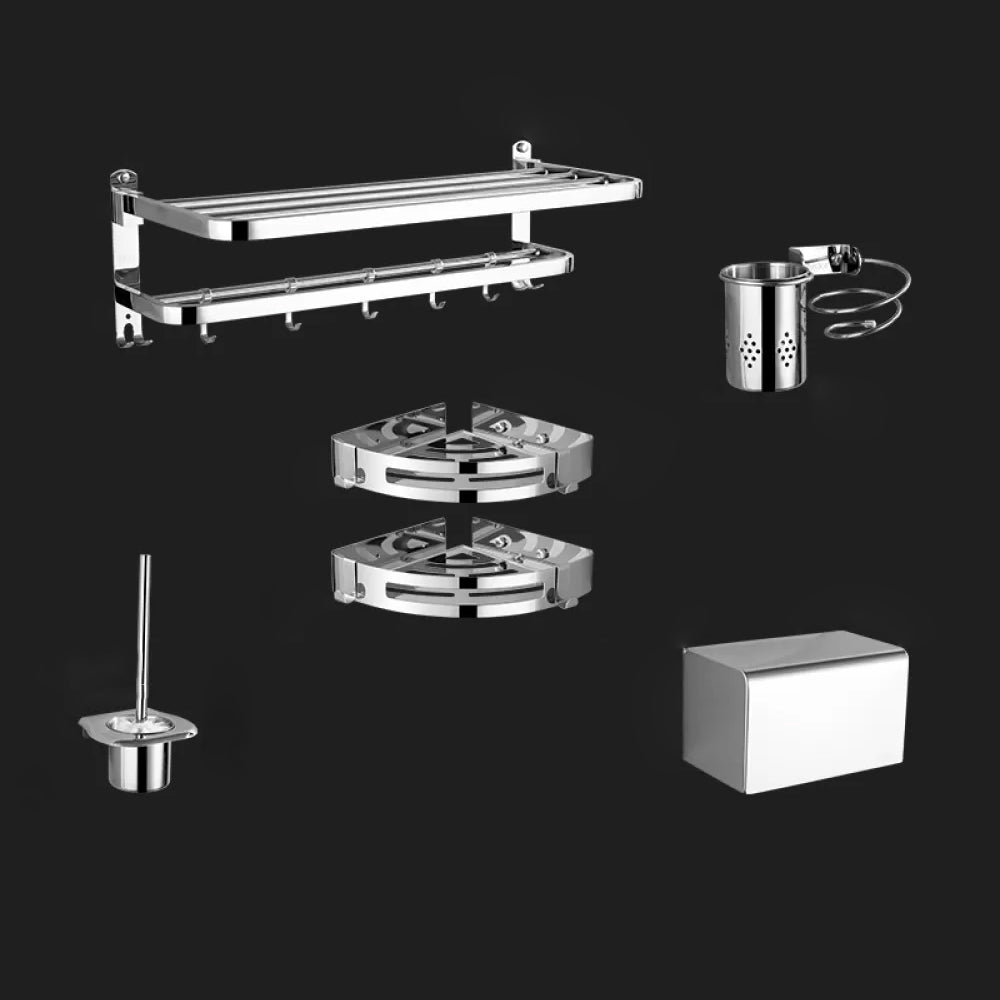 Modern Stainless Steel Bathroom Hardware Towel Bar Bathroom Set