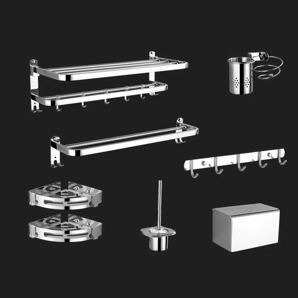 Modern Stainless Steel Bathroom Hardware Towel Bar Bathroom Set