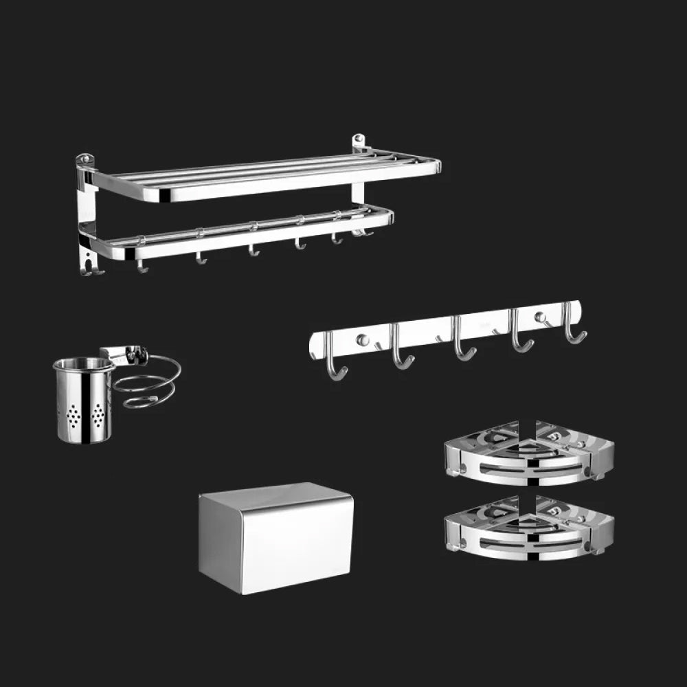 Modern Stainless Steel Bathroom Hardware Towel Bar Bathroom Set