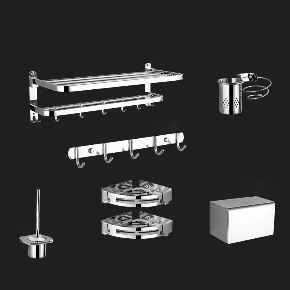 Modern Stainless Steel Bathroom Hardware Towel Bar Bathroom Set