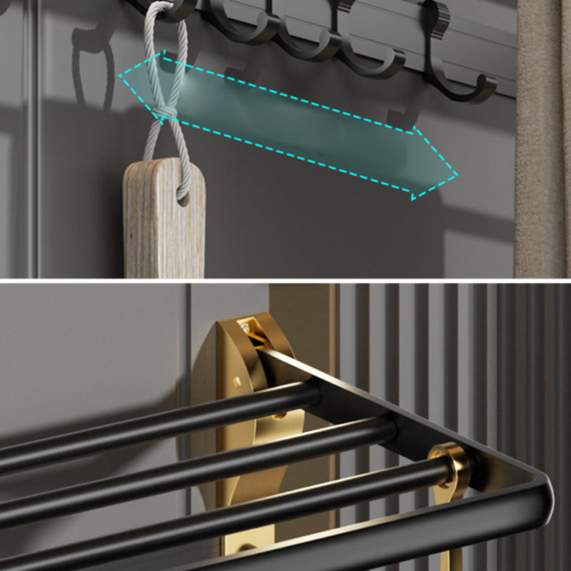 Contemporary Stainless Bathroom Accessory As Individual Or As a Set in Black and Gold