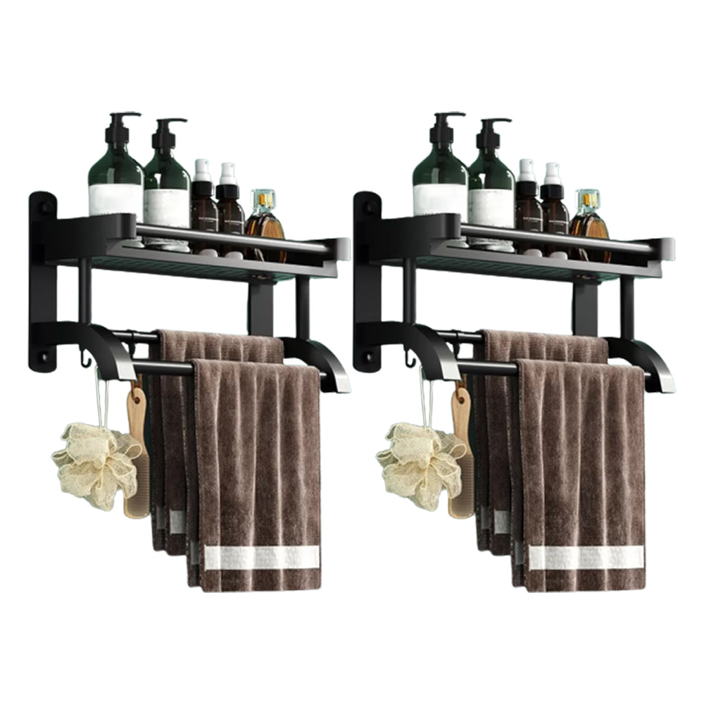 Modern Black Bathroom Accessory Stainless Steel Hardware Set Bath Shelf