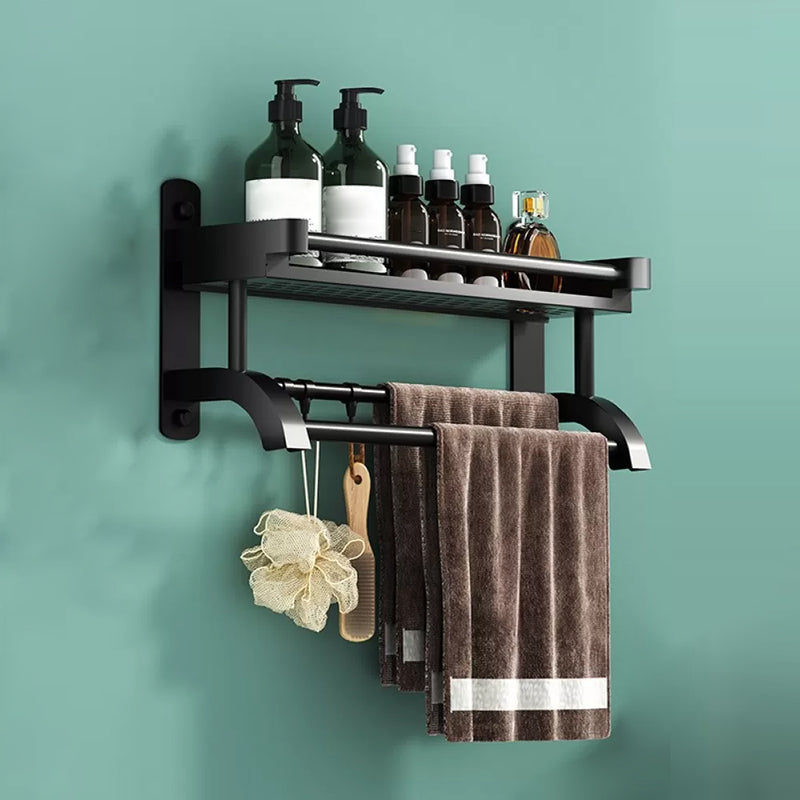 Modern Black Bathroom Accessory Stainless Steel Hardware Set Bath Shelf