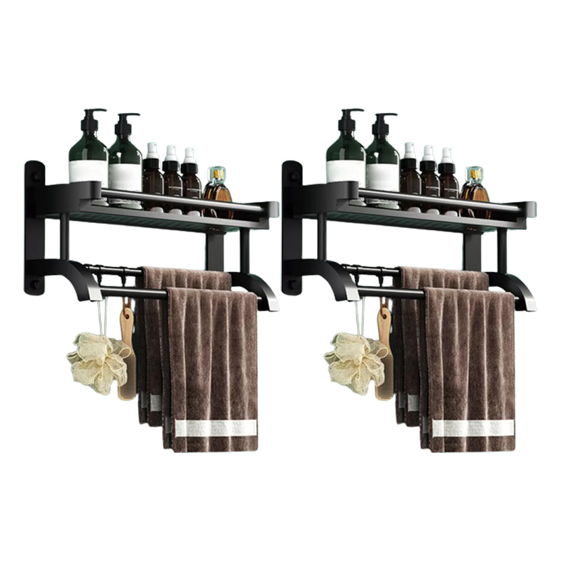 Modern Black Bathroom Accessory Stainless Steel Hardware Set Bath Shelf