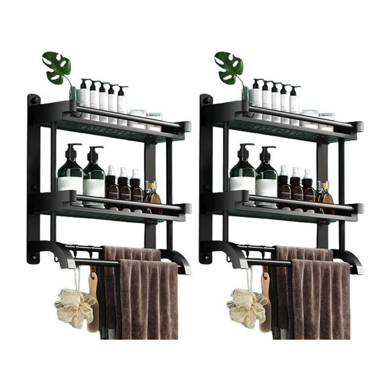 Modern Black Bathroom Accessory Stainless Steel Hardware Set Bath Shelf