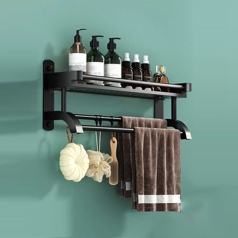 Modern Black Bathroom Accessory Stainless Steel Hardware Set Bath Shelf