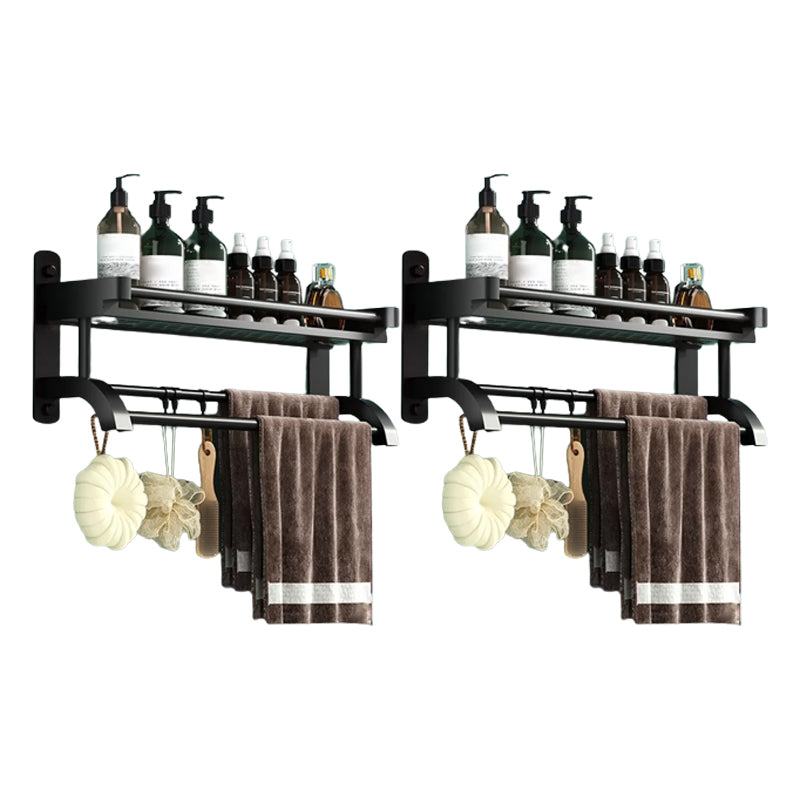 Modern Black Bathroom Accessory Stainless Steel Hardware Set Bath Shelf