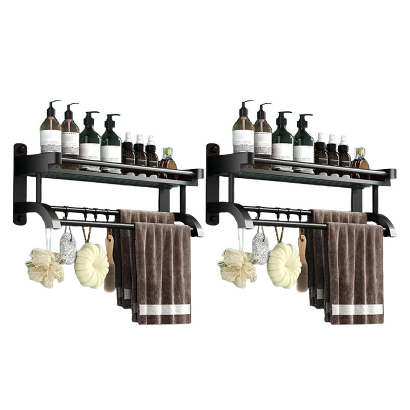 Modern Black Bathroom Accessory Stainless Steel Hardware Set Bath Shelf