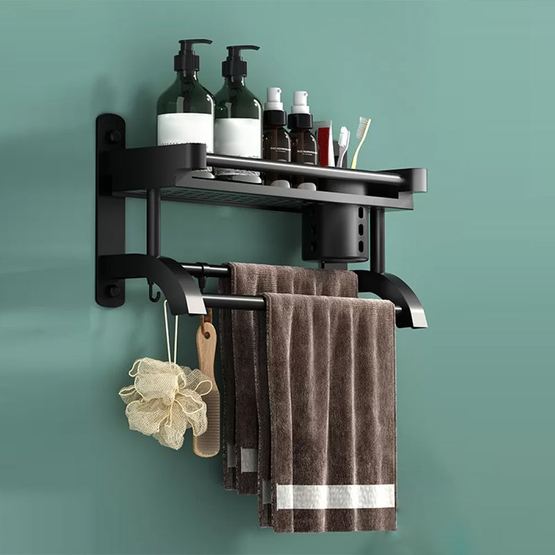 Modern Black Bathroom Accessory Stainless Steel Hardware Set Bath Shelf