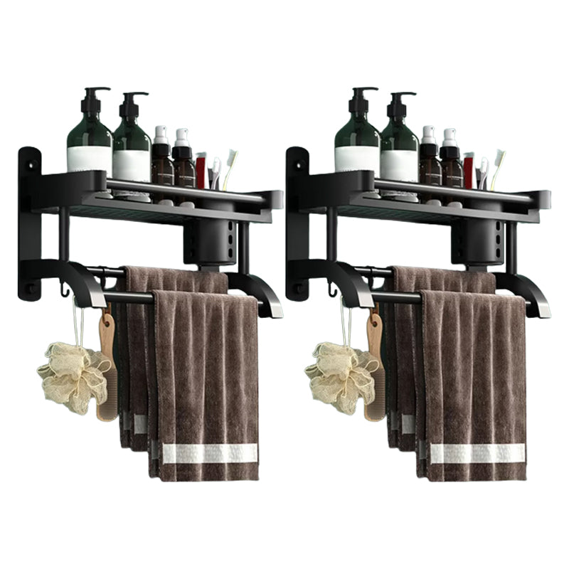 Modern Black Bathroom Accessory Stainless Steel Hardware Set Bath Shelf