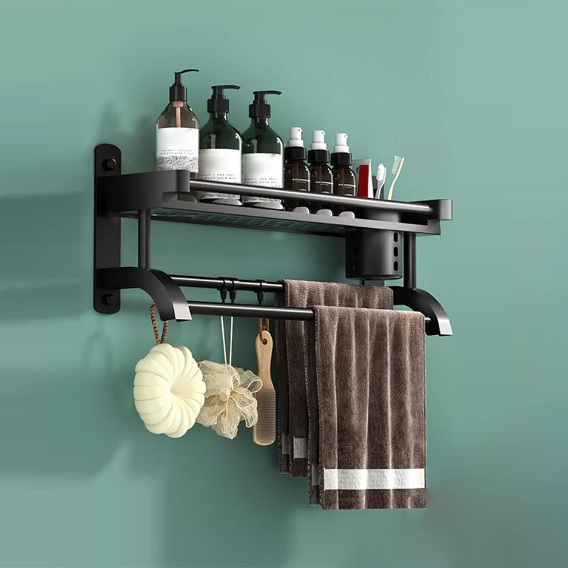 Modern Black Bathroom Accessory Stainless Steel Hardware Set Bath Shelf